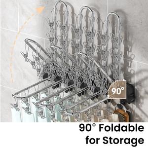 Séchoir mural en gros d'usine <span class=keywords><strong>90</strong></span> <span class=keywords><strong>degrés</strong></span> pliable gain de place cintre en acier inoxydable - Product Image 3