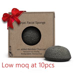 <span class=keywords><strong>Esponja</strong></span> <span class=keywords><strong>Konjac</strong></span> Premium con logotipo personalizado, limpiador <span class=keywords><strong>Facial</strong></span> de carbón de bambú hecho de seda, herramienta cosmética - Product Image 4