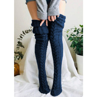Nouveau hiver de haute qualité longue épaisse cuisse haute tricoté fille femmes chaussettes
