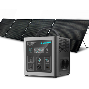 Station d'alimentation portable Sorein 600W avec batterie au lithium, générateur solaire 240V pour le camping en plein air, charge Type-C, panneau solaire Lifepo4 - Product Image 1