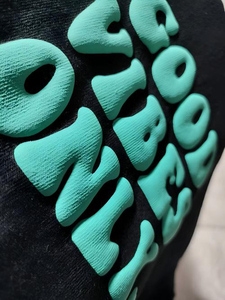 T-Shirt Classica in Cotone Oversize Pesante con Logo Personalizzato Stampato in Rilievo 3D per Uomo - Product Image 3