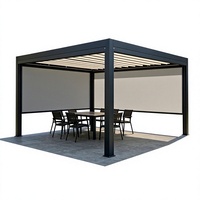 Pergola à toit à lames orientables avec finition thermolaquée pour villa, jardin, gazebo, balcon, terrasse