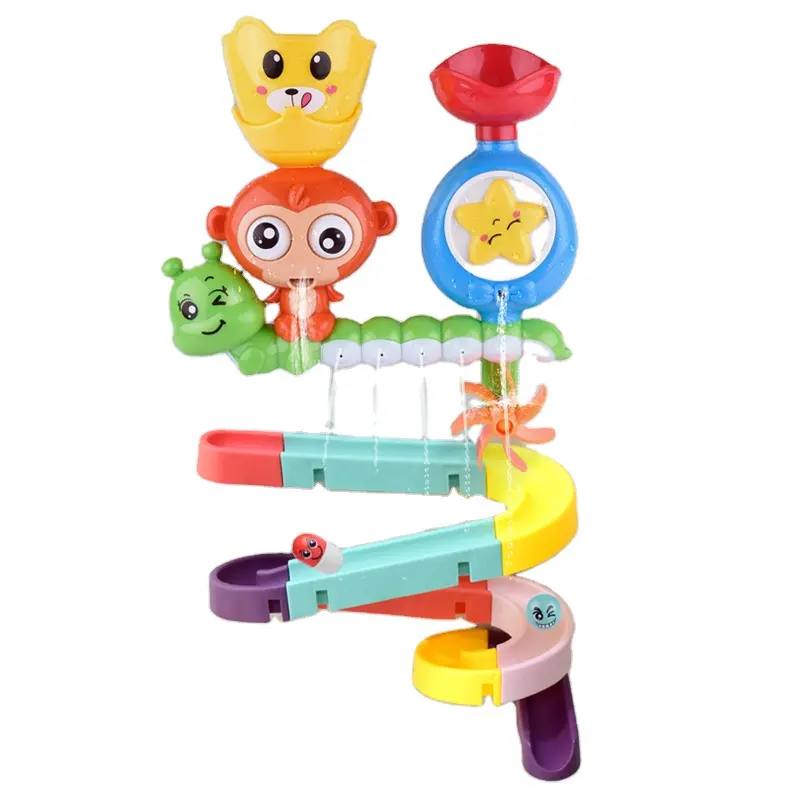 Giocattoli divertenti da bagno per bambini da 16 + pezzi giocattolo regalo per doccia con acqua e scimmia giochi rotanti per vasca da bagno d'acqua puntelli d'acqua