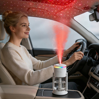 Vente flash : Lampe à projection LED romantique ciel étoilé 280 ml 7 couleurs, diffuseur d'humidité portable à ultrasons pour la maison et la voiture