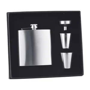 OUYADA Factory Direct Hip Flask with Lid Stainless Steel Personalized Wine Whisky Pocket Bottle Flagon Set