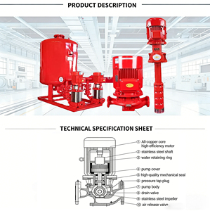Auto Start <b>Pump</b> Fire Booster System Horizontal Centrifugal Fire Water <b>Pump</b> for Commercial Buildings - Product Image 5