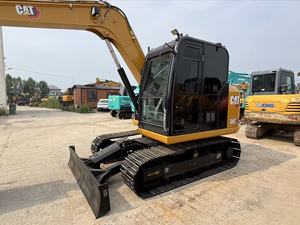 Mini-excavatrice sur chenilles CAT 307 d'occasion, excavatrice compacte hydraulique avec godet pour la construction - Product Image 2