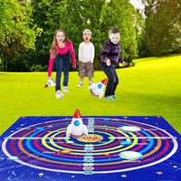 Jeu de fléchettes gonflables en PVC de 122 cm, durable, écologique et sûr, avec logo personnalisé pour une utilisation en extérieur par les enfants