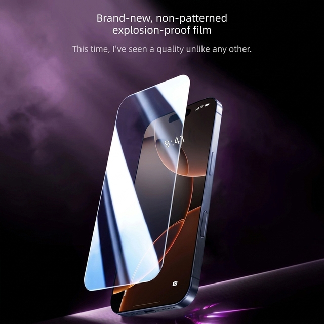 Ultra Clear 9H Full Coverage Aluminosilicate Tempered Glass Screen Protector for iPhone 16 Pro Max