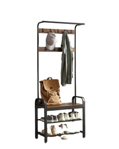 Porte-manteau moderne en fer Addreen <span class=keywords><strong>avec</strong></span> <span class=keywords><strong>banc</strong></span> à chaussures pour salon - Product Image 6