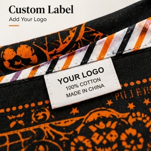 Bandana personnalisée 70x70cm 100% coton, foulard pour la tête, étiquette personnalisée, étiquette suspendue disponible - Product Image 3