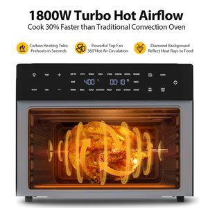 Four à friteuse à <span class=keywords><strong>air</strong></span> de cuisine 18 en 1 32Qt <span class=keywords><strong>combo</strong></span> de friteuse à <span class=keywords><strong>air</strong></span> sans huile avec rôtissoire, pain grillé, cuisson, rôti, fonctions de réchauffage et plus encore - Product Image 2