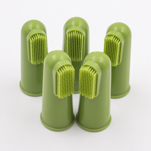 <b>Pet</b> Finger <b>Brush</b> TPE Solid Silicone Soft Bristles For Dog Cat Gum Massage Cleaning Manual Grooming Tool FN-03 - Product Image 1