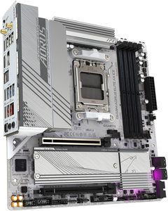Carte mère GIGABYTE B650M AORUS Elite <span class=keywords><strong>AX</strong></span> ICE AMD AM5 MATX, nouvelle série 9000/8000/7000, DDR5, 12+<span class=keywords><strong>2</strong></span>+<span class=keywords><strong>2</strong></span> Power <span class=keywords><strong>Phase</strong></span>, ports PCIe M.<span class=keywords><strong>2</strong></span> - Product Image 3