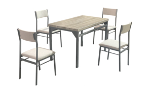 <span class=keywords><strong>YUKAI</strong></span> moderne 1 + 4 DS-219-1 table à manger ensemble pour 4 meubles de salon en planche de bois en métal pour hôtels et appartements - Product Image 4