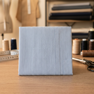 Seawool SWL-5E1364 Seawool Poly/Poly=25/75 Fabric Stripes 110GSM 55/56 In Stock For Shirting Men Apparel Sportswear - Product Image 3