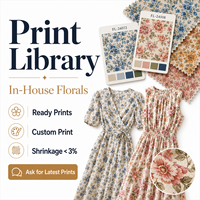 Robe en viscose à imprimé floral de qualité supérieure pour les marchés UE et US, conforme à la norme AATCC 135, rétrécissement inférieur à 3 %, pack technique personnalisé OEM ODM