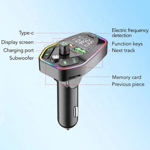 Émetteur FM sans fil double USB Type C PD 20W 3.1A Chargeur rapide <span class=keywords><strong>Bluetooth</strong></span> 5.0 Kit mains libres pour <span class=keywords><strong>voiture</strong></span> Modulateur FM <span class=keywords><strong>Radio</strong></span> de <span class=keywords><strong>voiture</strong></span> - Product Image 6