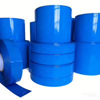 Film thermorétractable en PVC en gros d'usine, résistant aux températures, pour emballage de batteries au lithium 21700