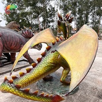 Sculpture en métal moderne de grande taille pour la décoration extérieure de jardin et de maison, nouveau produit, statue de dragon en bronze et fibre de verre à vendre