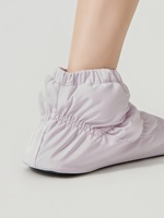 Chaussures de danse pour filles à bout rond, bottes de ballet chaudes doublées de coton, semelle souple en PU, chaussures pour enfants