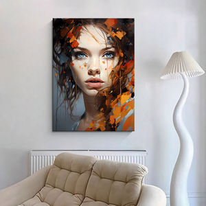 Dipinto su Tela di Ritratto Astratto Femminile, Stile Colorato, Pittura a Olio <span class=keywords><strong>per</strong></span> Decorazione Soggiorno - Product Image 1