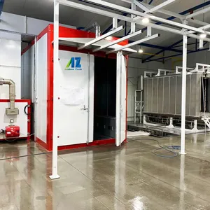 Customized Full Automatic Powder Coating Paint Line Systems Automatic Spray Painting Booth Equipment