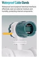 Débitmètre électromagnétique intelligent industriel intégré au pipeline, type corps en plastique résistant à la corrosion, OEM
