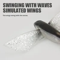 Leurre de pêche en mer Nanyou en PVC, type poisson volant bionique transfrontalier, avec grandes ailes, pour thon et autres poissons volants