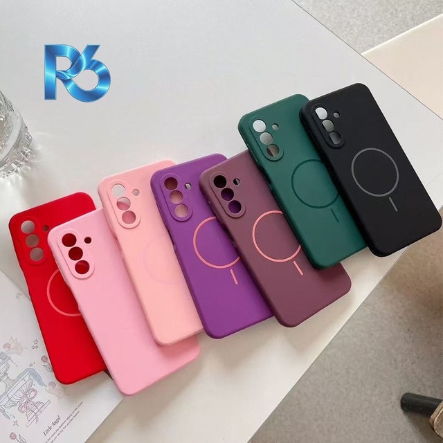 Simple PC Phone Case Solid Color Magnetic Wireless Charging Camera Protector Waterproof Scratch Resistant for for A54 A35