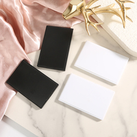 Cermin Rias Lipat Ultra Tipis Portabel Hitam Cermin Saku Kompak Cermin Vanity Perjalanan Tipis untuk Pria Wanita Hadiah Promosi