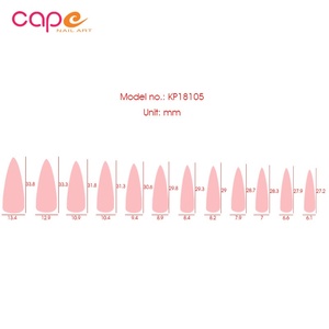 Ongles à presser longs et pointus avec motifs de feuilles et de fleurs colorées, 24 pièces/boîte, accessoires inclus pour utilisation sur les doigts - Product Image 4