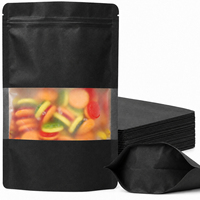 Bolsa de Embalaje de Alimentos Personalizada, Biodegradable, de Grado Alimenticio, con Cierre, Ventana Esmerilada, Reutilizable, Transparente, Directo de Fábrica, OEM