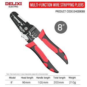 Venta Directa de Fábrica Delixi, Alicates Cortadores de Alambre de 8 Pulgadas, Multifuncionales, de Acero, para Electricistas, Precio Bajo - Product Image 1