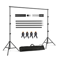 Soporte de fondo ajustable para fotografía, 2,6x3M, para estudio de fotografía y vídeo