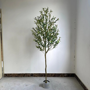 Olivier artificiel 6 pieds de haut plante en fausse soie arbre artificiel en pot <span class=keywords><strong>Oliver</strong></span> branche feuilles et fruits pour la décoration intérieure moderne - Product Image 2