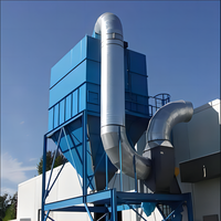 Filtre à sac à jet pulsé à grand volume d'air TZ, dépoussiéreur industriel, extracteur de poussière, moteur en acier au carbone, efficacité de purification de 99,5%