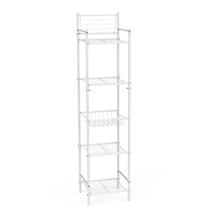 5 Tier Wire Shelving Unit Metal Storage Rack Shelves Bathroom