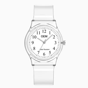 Montre à quartz décontractée en plastique transparent de couleur bonbon, personnalisable avec logo, pour hommes, femmes et enfants - Product Image 1