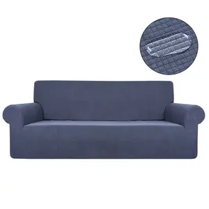 Waterproof Velvet Elastic Stretchable Protective Rectangle Footrest sofa cover slipcover l stretch covers sofa cover