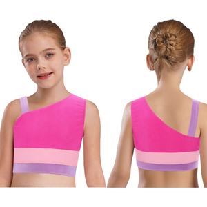 Costumes de danse pour filles de 6 à 16 ans, vêtements de performance, tenue de gymnastique, vêtements de sport, crop top pour gymnastique, vêtements de danse. - Product Image 2