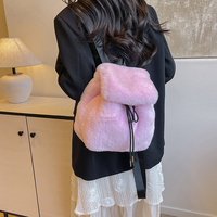 Sac à bandoulière élégant d'hiver, sac à dos mignon et moelleux en peluche, en polyester, multicolore, personnalisable, fabricant