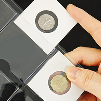 Páginas de Recarga para Álbum de Monedas Redondas, Hojas de PVC para Coleccionistas de Monedas, para Almacenamiento de Monedas Coleccionables, Medallas y Fichas