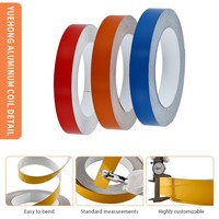 Bobina de Aluminio con Recubrimiento de Color, Tira de Aluminio a Medida, Banda de Borde, Bobina 1060 para Letras de Canal, Letras 3D para Rótulos, Doblado y Corte