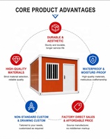 Contenedor Prefabricado de 20 Pies de Ensamblaje Rápido, Casa Pequeña Desmontable, Contenedor Plegable para Uso en Hoteles, Cabaña para Jardín, Estudio de Jardín de Nivel Básico