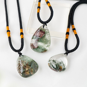 Colliers en cristal de quartz naturel en forme de goutte d'eau pour la guérison, pendentifs en pierre naturelle pour la lithothérapie, vente en gros - Product Image 6