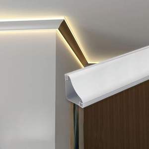 Bonne qualité perfil de aluminio para leds avec pc diffusé grande taille <span class=keywords><strong>angle</strong></span> top lumière linéaire aluminium <span class=keywords><strong>Led</strong></span> profil blanc noir <span class=keywords><strong>3m</strong></span> - Product Image 1