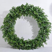 Arche de fleurs artificielles en forme de cercle, style couronne géante, diamètre 200 cm, arche de fleurs en soie pour cérémonie de mariage en plein air, décoration florale