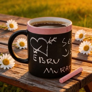 <span class=keywords><strong>Taza</strong></span> de cerámica de 11 oz estilo <span class=keywords><strong>pizarra</strong></span> <span class=keywords><strong>con</strong></span> borde esmaltado, hecha en Shandong, China - Product Image 3