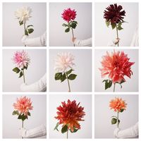 Bunga Dahlia Buatan Tangan Berkualitas Tinggi, Sentuhan Asli, Lateks Anti Air, Kepala Tunggal, Hadiah Wisuda Ibu